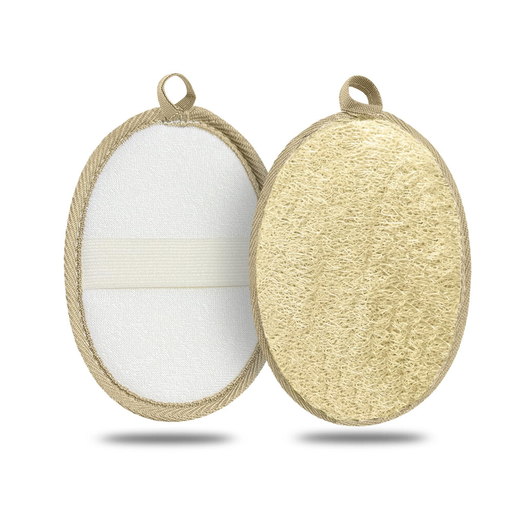 Loofah Body Scrubber 2 Pack for Shower, Natural Exfoliating Bath Sponge with Deep Cleansing and Gentle Skin Renewal