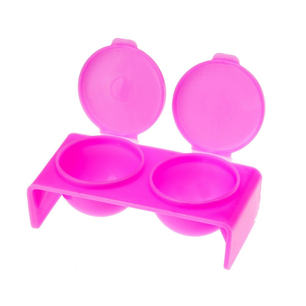 Pink Double Dappen Dish For Acrylic Nails, Dualwell Shatterresistant Liquid Container