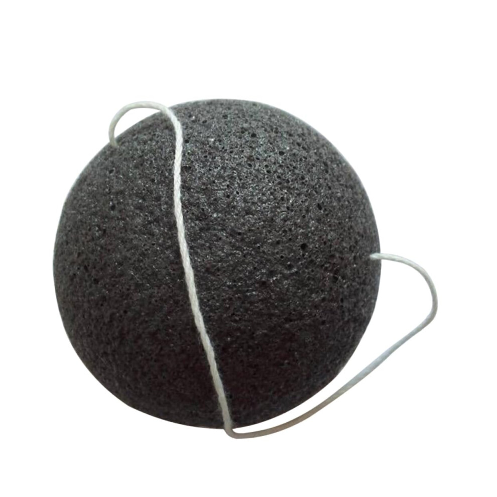 3pcs Activated Bamboo Charcoal Facial Sponge, Natural Konjac Exfoliating Face Scrubber for Gentle Care