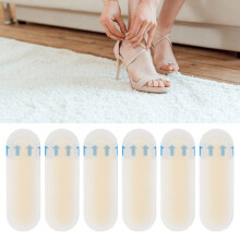 12Pcs Gel Heel Stickers, Wear-Resistant Pain Relief Adhesive Strips for Women