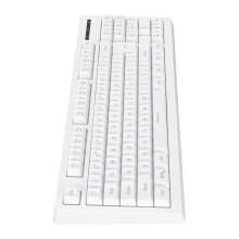 87 Keys Wireless Mechanical RGB Keyboard, 1800mAh, White, 2.4G
