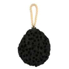 Soft Bath Sponge Body Scrubber Black for Shower Spa, Quick Drying and Fast Lathering Gentle Cleansing