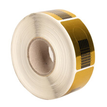 500pcs Gold Nail Art Forms for Acrylic and UV Gel, Self Adhesive Extension Stickers with Universal Fit