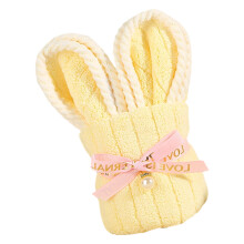 Handdoek met lang oren konijn-thema en dikke stof, perfect-Geel