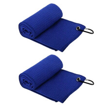 High Strength Golf Towel Long Time Use Polyester Fabric-Blue