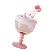 Handige reisbaby lekvrije rietjesbeker meetschaal drinkbeker-Roze