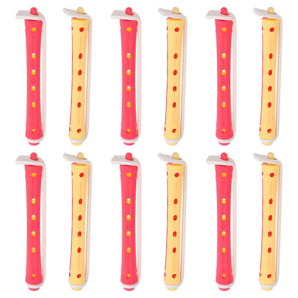 24pcs Hair Rollers Perm Rods for All Hair Types Heat Versatile Curl Styling Assorted Colors