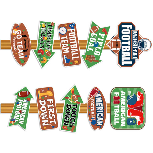 Large Football Themed Directional Poster Accessory Excellent For