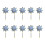Plastic Wind Powered Bird Prevention Windmills For-Silver 1