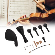 Schwarzes Metall Holz Violine Geigenzubehör Set für 4/4 Größe Musikinstrumente