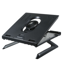 Foldable Laptop Stand with Cooling Fan, 9-Gear Adjustable, Black