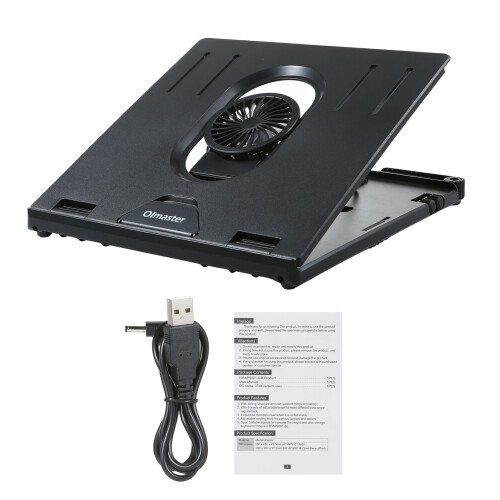 Foldable Laptop Stand with Cooling Fan, 9-Gear Adjustable, Black 2