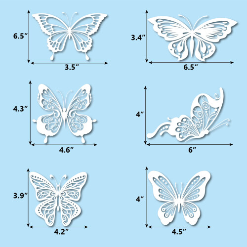 4 Sheets Butterfly Bird Strike Prevention Window Decals PVC 22x30cm 1