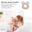 Holz- und Silikon-Tierform Baby-Schnullerringspielsauger Typ E 12