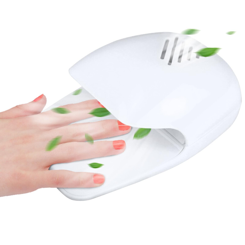 Portable Nail Dryer for Regular Polish, Fast Air Drying, Battery Operated, No UV, Compact Design