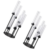 Lot de 2 bougeoirs sécurisés en acrylique et en-Acompte noir 6