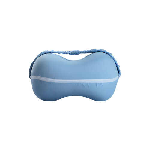 Oreiller de jambe en soie glacée à mémoire de forme-Bleu