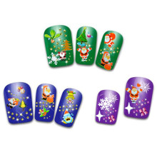 Christmas Nail Art Stickers 12 Sheets 3D SelfAdhesive Snowflake Tree Decals MultiColor Set