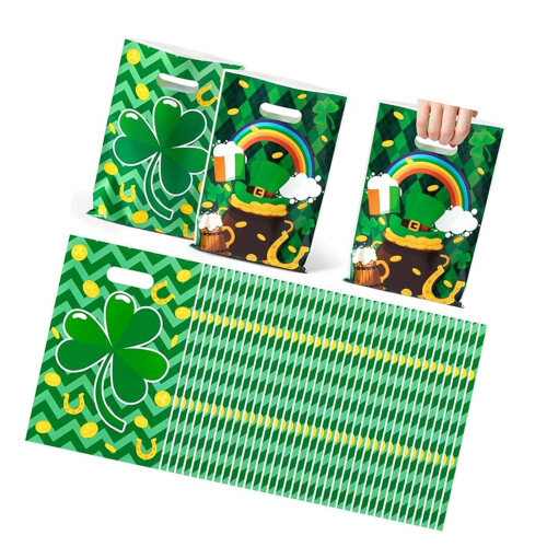 50 Assorted Themed Celebration Bags Clovers Printed Handbag