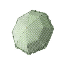 Parapluie de 100 cm de diamètre avec bordure en dentelle et-Vert