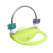 Safe Bird Play Stand Perch Toy With Chewing-Translucent green