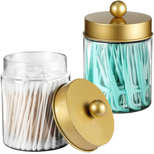 Small Plastic Jar for Bathroom Accessory Cotton Ball Holder 1