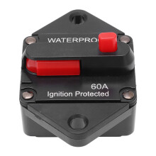 DC 32V 60A Wasserdichter Leitungsschutzschalter mit Schalter für Auto, Marine, Wohnmobil, LKW