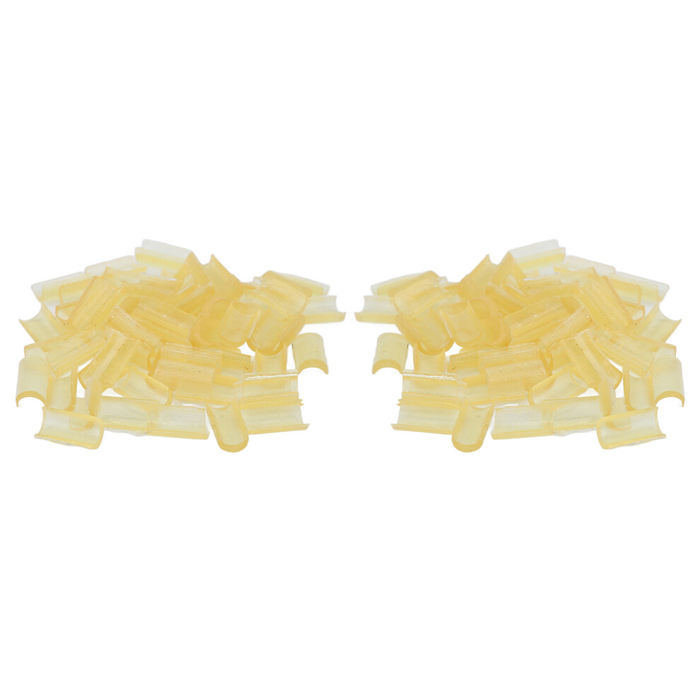 Unisex Yellow Hair Extension Beads 2 Bags U Tip Granules For Professional Wig Bonding