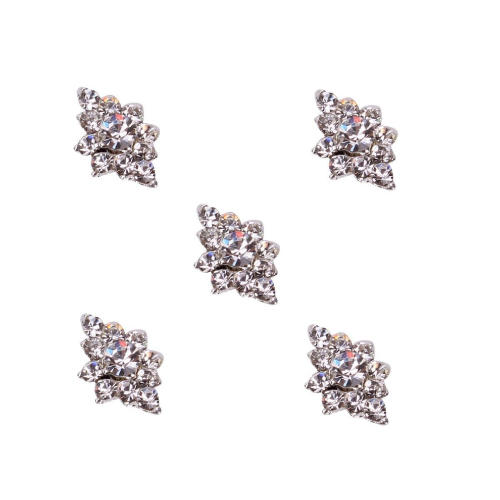 Silver Rhinestone Nail Art Decorations 3D Crystal Charms for Easy DIY Glitter and Elegant Acrylic Nails