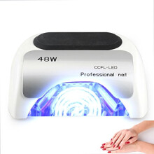 48W UV LED Nail Lamp for Gel Polish, Professional Nail Dryer with Timer Sensor and Fast Curing Performance (White)