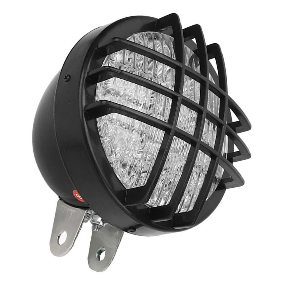 12V Motorcycle Headlight With Grill, Super Bright, Dual Beam For Bikes & Scooters 7631390267181