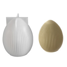 Easter Hare Eggs Silicone Molds Striped Candle Silicone-4572