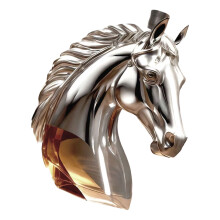 Creatieve paardenkopvormige whiskycontainer-zilver 1000ml