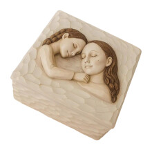 Moeder en dochter beeldjes Memorial Box Moederdag