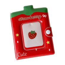 3Inches Mini Photo Album Card Binder Photo Card Book Holder-Red