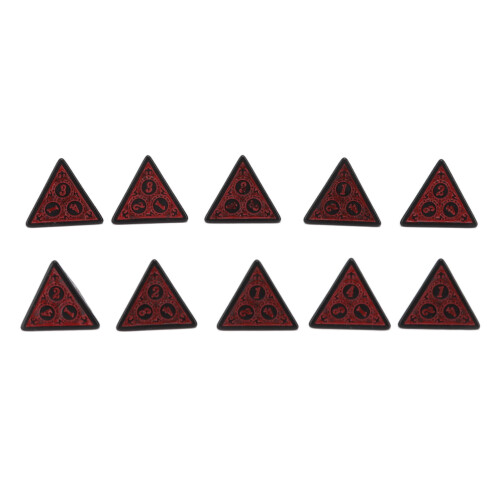 10 Pcs Acrylic Polyhedral Dice Set for RPG & Board Games, 4-Side 1
