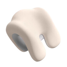 Portable Pillow Easy to Use for Commutes-Gray and white color