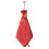 Serviette suspendue en molleton de velours à motif de-Rouge 1