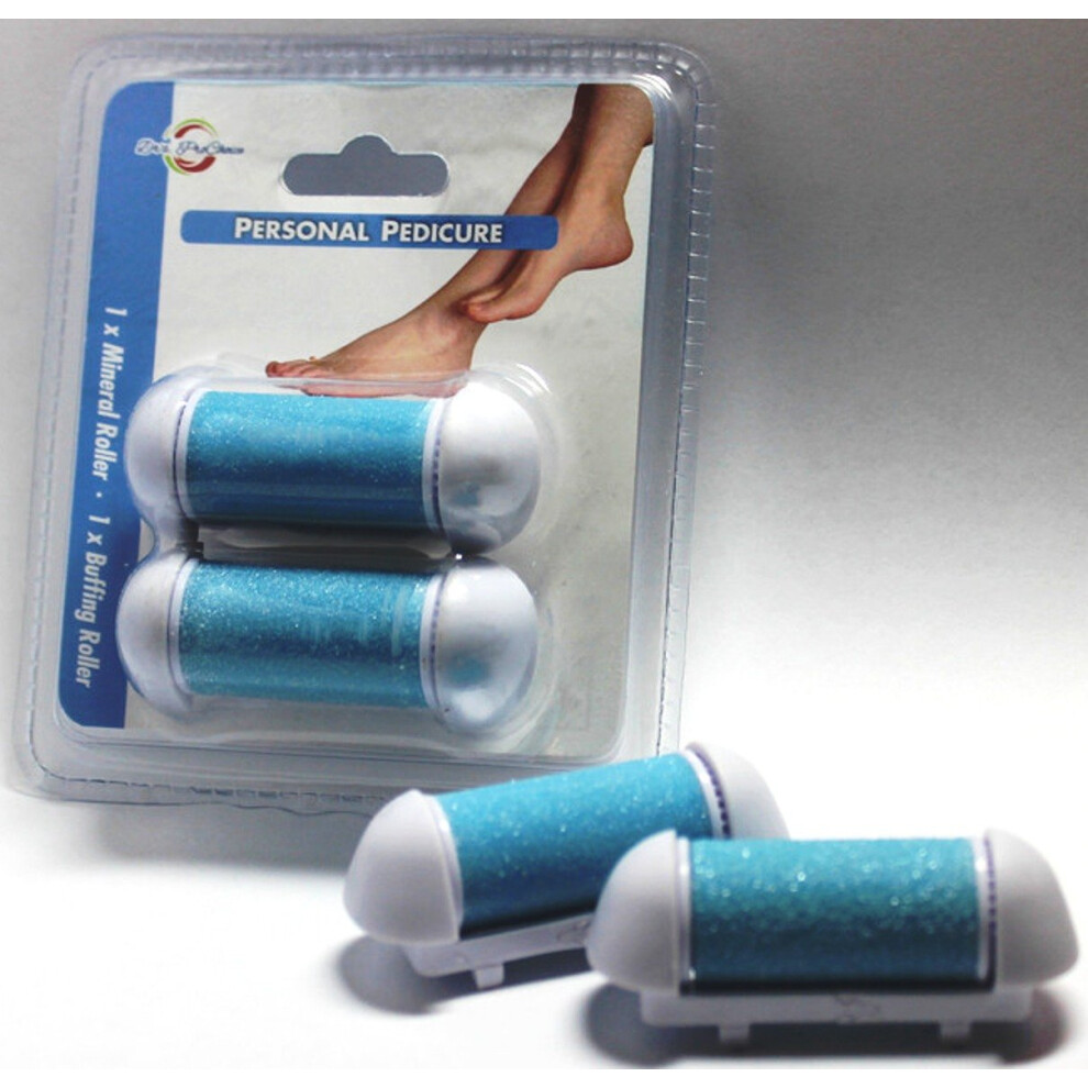 Callus Remover Replacement Rollers 2 Pack Coarse and Fine Pedicure Heads Dual Grit LongLasting