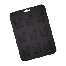 Cats Shape Ice Ball Molds Ensures Quick Production Drink-Black