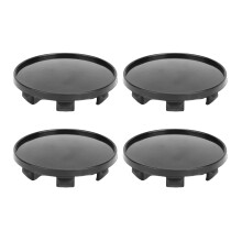 4 Stück schwarze Radmittenkappen, Außendurchmesser 59 mm, passend für die meisten Fahrzeuge