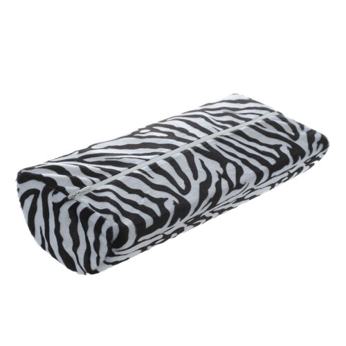 Zebra Stripe Nail Art Hand Rest Pillow with Ergonomic Half Column Design and Comfortable Wrist Support 1