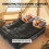Outsunny Outsunny Double Sleeping Bag with 2 Pillows, 220 x 160cm Sleeping Bag Black 4