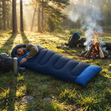 Outsunny Sleeping Bag for Adults, Lightweight & Compact Sleeping Bag, Blue