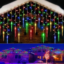(Multicolor) The 11.5 foot column lamp can be connected to a waterproof column string lamp for decorating trees, weddings, parties, and courtyards,