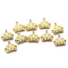 10pcs 3D Nail Art Decorations Golden Crown Alloy Rhinestone Charms DIY Accessories Set