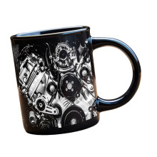 High Quality Ceramic Coffee Cup Feature Unique Engine Design-C
