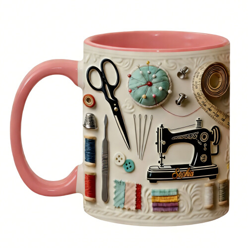 Tasse créative en céramique imprimée, résistante à la-Rose