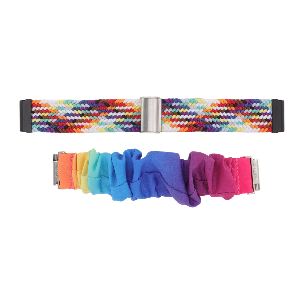 2Pcs Colorful Elastic Nylon Watchbands For Versa Versa 2 Versa Lite 8211390268662