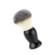 Pure Badger Shaving Brush with Black Handle, Dense Bristles for Wet Shaving and Travel Use